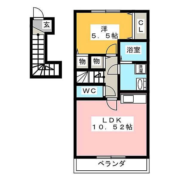 ウエスト加木屋 ｜愛知県東海市加木屋町陀々法師(賃貸アパート1LDK・2階・44.30㎡)の写真 その2