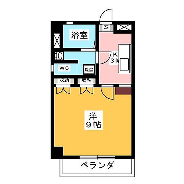 加木屋ビル　102 ｜愛知県東海市加木屋町１丁目(賃貸マンション1K・4階・29.16㎡)の写真 その2