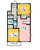 ルミエール  ｜ 愛知県大府市長草町峯（賃貸マンション2LDK・1階・53.74㎡） その2