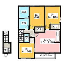 フルラージュ  ｜ 愛知県東海市富木島町新山田（賃貸アパート3LDK・2階・67.82㎡） その2