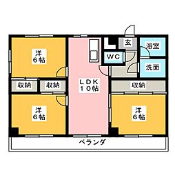 サリテールモリ 3LDKの間取図画像