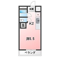 エミナンス東海 ワンルームの間取図画像