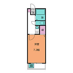 レジデンス北山A 1Kの間取図画像