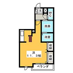 グランメール ワンルームの間取図画像