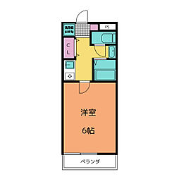 ライブリー共和 1Kの間取図画像