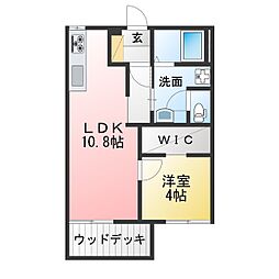 セフィラ加木屋 2DKの間取図画像