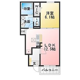 ウィステリアC.D.S 1LDKの間取図画像