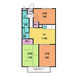 サープラスマキ1 3DKの間取図画像