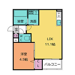 東海市高横須賀町米屋アパート 1LDKの間取図画像