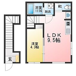 RadIAnce大府II 1LDKの間取図画像