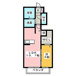 エトワールソレイユ 1LDKの間取図画像