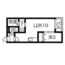 WarrentakayokosukaI 1LDKの間取図画像
