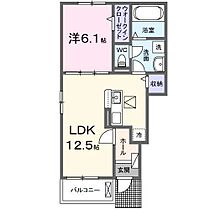 フィオリーレ・アノII 103 ｜ 愛知県常滑市阿野町４丁目5番地3（賃貸アパート1LDK・1階・44.70㎡） その2