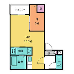 間取図画像 1LDK