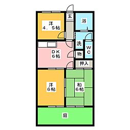 コート山本 3DKの間取図画像