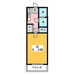 ルミナス常滑 1Kの間取図画像
