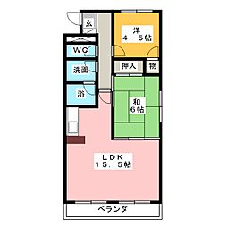 エクセル舞子 2LDKの間取図画像