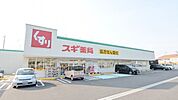 ドラッグストア 「スギ薬局まで1100m」