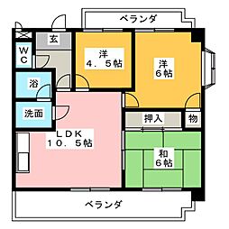 ノーブル新町 3LDKの間取図画像