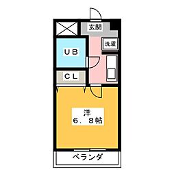 千代ヶ丘ビル 1Kの間取図画像