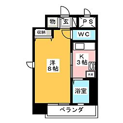 ソアレとこなめ 1Kの間取図画像