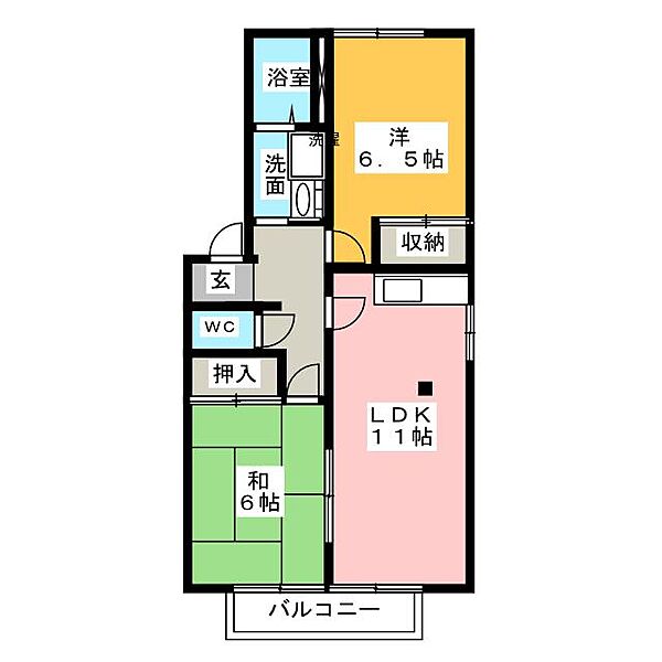 グレイスＩＴＯ ｜愛知県岩倉市稲荷町羽根(賃貸アパート2LDK・1階・52.08㎡)の写真 その2