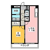 アゼリアガーデン  北館  ｜ 愛知県岩倉市大地町長田（賃貸マンション1LDK・2階・41.85㎡） その2