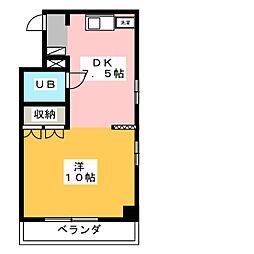 ロータリーヒーロー 1DKの間取図画像