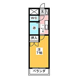 アーバンサカエ 1Kの間取図画像