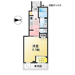 Maison de la Sonnette 1LDKの間取図画像