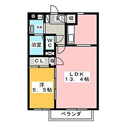 コンチェルト 1LDKの間取図画像