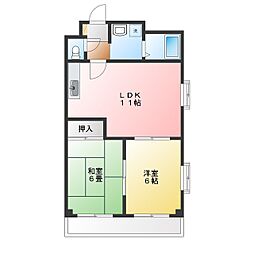 ハイライズプラザ 2LDKの間取図画像