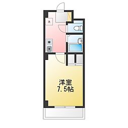 カサブランカ二村台 1Kの間取図画像