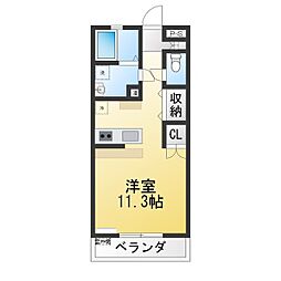 ラッフルズ ワンルームの間取図画像