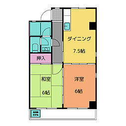 ライオンズフィールド 2DKの間取図画像