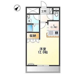 ステージ燦々 1Kの間取図画像