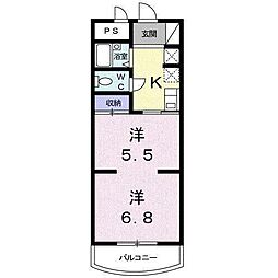 ファミール明定 2Kの間取図画像
