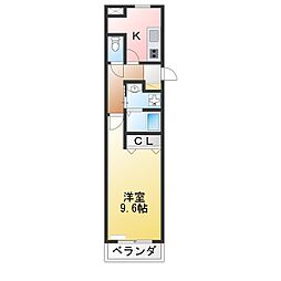 ジラソーレ1 1Kの間取図画像