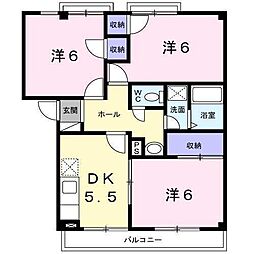 ジュネス新栄 3DKの間取図画像