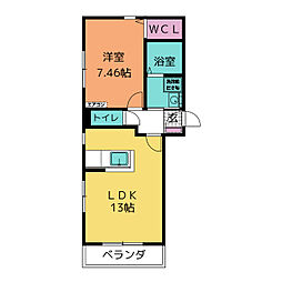 ネイヴル大高道 1LDKの間取図画像