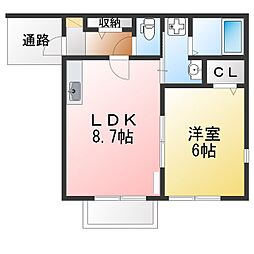 ペイサージュ 1LDKの間取図画像