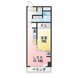 レイアN 1LDKの間取図画像