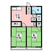 シティハイム小林  ｜ 愛知県尾張旭市緑町緑ケ丘（賃貸アパート2DK・2階・38.00㎡） その2