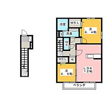 ＷingＴ  ｜ 愛知県尾張旭市南本地ケ原町２丁目（賃貸アパート2LDK・2階・62.92㎡） その2