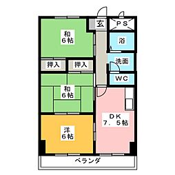 OMレジデンス尾張旭 3DKの間取図画像
