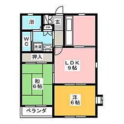 希羅乃郷 2LDKの間取図画像