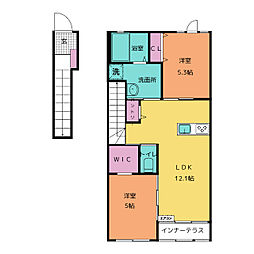 グロリオーサ 2LDKの間取図画像
