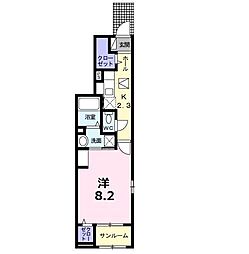 さくら館 1Kの間取図画像