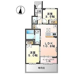 アメシスト 2LDKの間取図画像