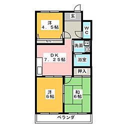ピネ北山 3LDKの間取図画像